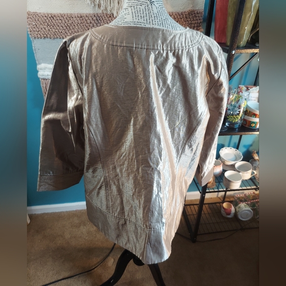 New Victoria Costa Ladies Metallic Cuffed Jacket XL - Picture 3 of 5